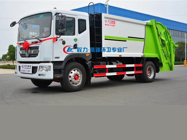 國六東風D9壓縮垃圾車-程力高端環衛壓縮垃圾車